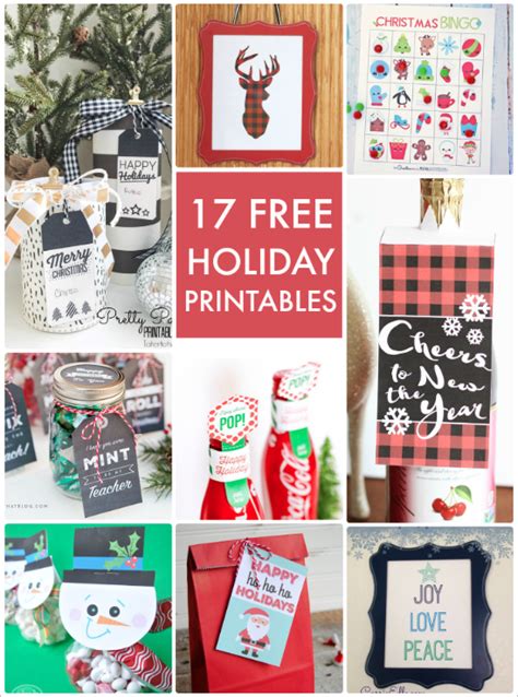 great ideas   holiday printables