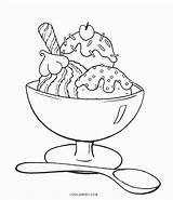 Ice Cream Coloring Pages Sundae Printable Drawing Cool2bkids Para Drawings Kids Colorear Summer Dibujos Personal Color Food Pintar Print Birthday sketch template