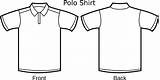 Shirt Template Outline Clipart Blank Polo Library sketch template