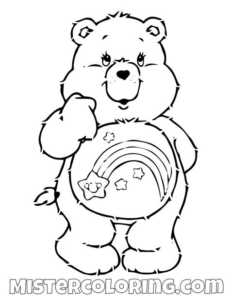 cheer care bear coloring page