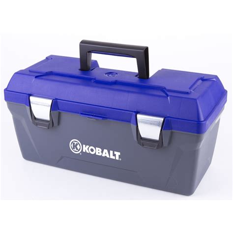 Kobalt 19 In Blue Plastic Lockable Tool Box At