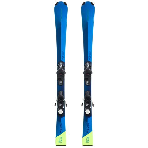 ski de piste enfant avec fixation boost  bleu wedze decathlon