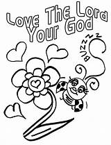 Coloring God Jesus Pages Loves Another Clipart Printable Lord Helping Valentine Children Bug Treasure Praise Kids John Box Childrens Color sketch template