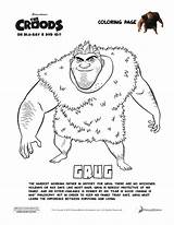 Croods Grug Coloring Printable Pages Sheet Coloringpages Sweeps4bloggers Party Birthday Click Belt Post sketch template