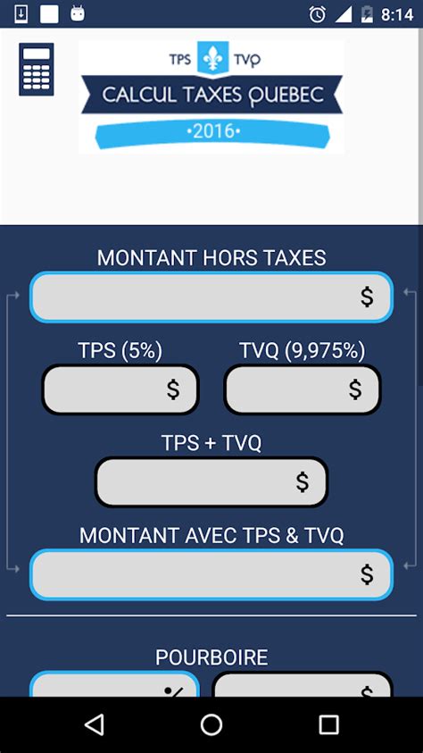 quebec sales tax calculator android apps  google play