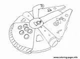 Falcon Coloring Pages Wars Star Millenium Ship Ships Simple Printable Spaceship Draw War Color Easy Getdrawings Getcolorings Print Visit sketch template