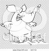 Clip Elephant Braking Outline Feet Illustration Cartoon His Rf Royalty Toonaday sketch template