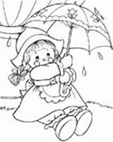 Coloring Umbrella Pages Raggedy Color Dolls Spring Ws Print sketch template
