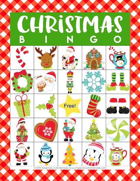 christmas bingo game printables  festive christmas printable