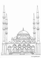Ramadan Alphabet Mosque sketch template