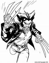 Coloring Wolverine Pages Popular Men sketch template