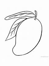 Mango Buah Vegetable Bulging Tempatan sketch template