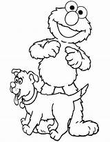 Coloring Elmo Pages Puppy Printable Birthday Happy Print Color Sheet Popular Book sketch template