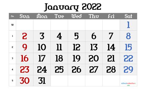 printable january  calendar  templates