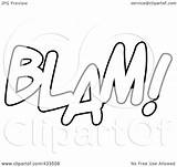 Coloring Blam Illustration Line Royalty Clipart Toonaday Rf Background sketch template