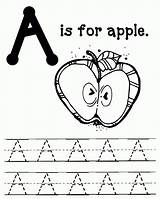 Apple Coloring Pages Letter Printable Worksheet Apples Sheets Color Tracing Writing Practice Packet Worksheets Pie Kids Abc Letters Adults School sketch template