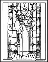 Anthony Saint Coloring Pages Padua Stained Glass Patron St Saints Jesus Lost Items Catholic Colouring Church Sheets Francis Saintanneshelper Books sketch template