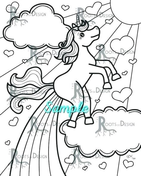 rainbow unicorn printable cute unicorn coloring pages png