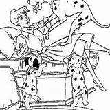 Pongo Dalmatians Anita Perdita Coloring Pages Roger Puppies Disney Hellokids Cruella sketch template