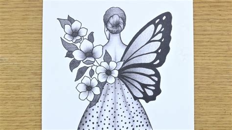 awe inspiring collection  butterfly drawing images  full  quality