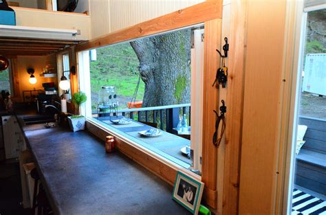 tiny house  wheels  indooroutdoor entertaining