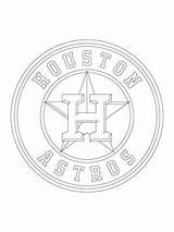 Coloring Pages Baseball Astros Sports Houston Choose Board Logo sketch template