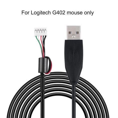 black usb mouse cable  wire replacement wire replacement cable  logitech   mice