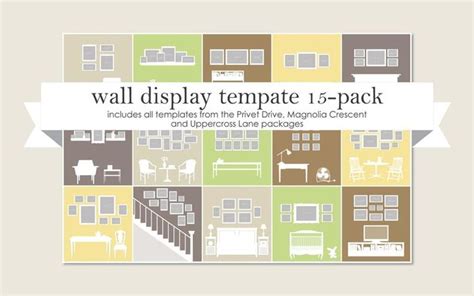 wall display template  pack wall display photo wall display template photo wall display