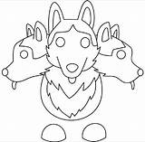 Adopt Roblox Cerberus Colouring Print Frost Fury sketch template