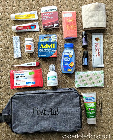 packing   aid kit  international travel yodertoterblog