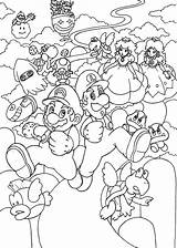 Bros Colorare Land Disegni Luigi Deluxe Ausmalbilder Printable Peach Toad sketch template