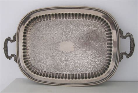 leonard silverplate  classical heavy silver plated tray  engraving catawiki