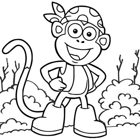 cute monkey coloring pages  kids mitraland