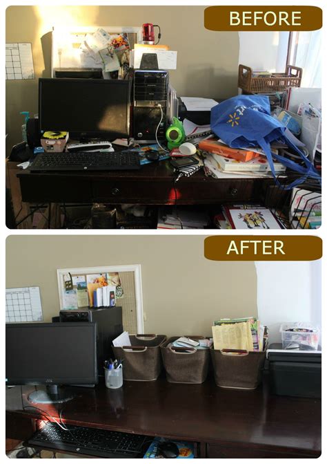home office desk declutter challenge