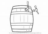 Keg Beer Draw Drawing Wooden Step Objects Tutorials Sketch Template sketch template