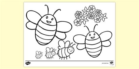 bee colouring page colouring sheets teacher