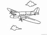 Airplane Flying Coloring4free sketch template