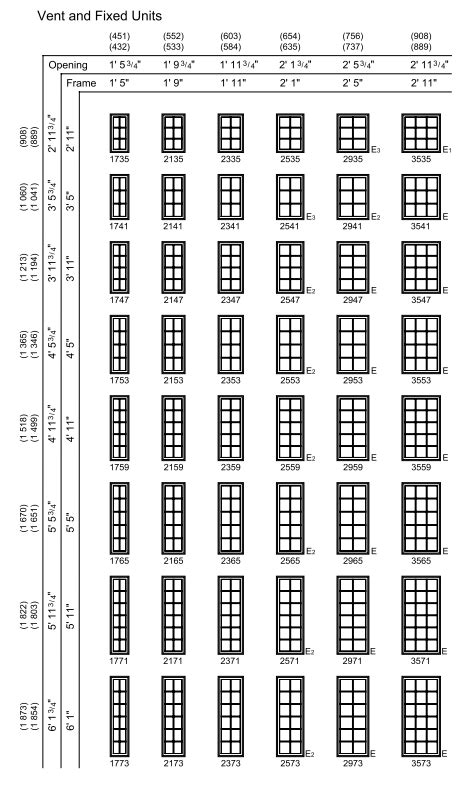 casement window sizes chart  home plans design
