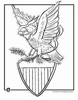 Coloring Arms Coat Crest Pages Eagle July 4th Clipart Popular Library Coloringhome sketch template