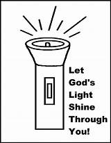 Shine Coloring Light Let Clipart Jesus God Lamp Pages Flashlight Clip Kids Bible School Sunday Preschool Gods Cliparts Lessons Sheets sketch template