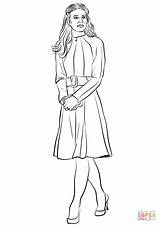Coloring Pages Duchess Cambridge Kate Middleton Catherine Printable sketch template