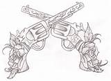 Gun Armas Skull Revolver Pistol Waffen Kidsworksheetfun Glock Pistols Shaded Tattooosandmore источник Pistolen sketch template