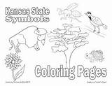 Kansas Coloring State Pages Symbols Printable Choose Board Getcolorings sketch template