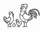 Coloring Family Hen Coloringcrew Cow Affectionate Rabbit Horse sketch template