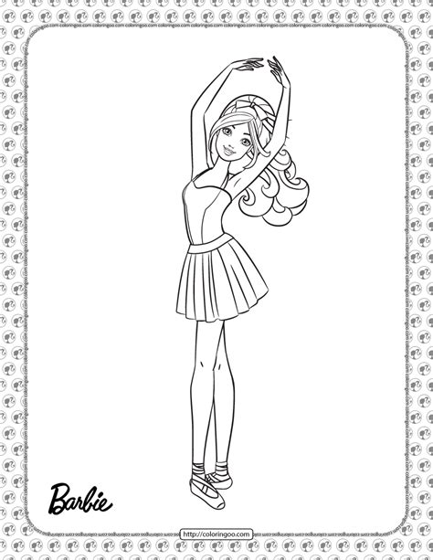 ballerina barbie  coloring page barbie coloring pages barbie