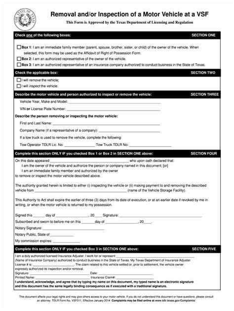 vehicle release form template   booklet template