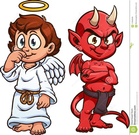 Cartoon Angel Devil Stock Illustrations 2 367 Cartoon