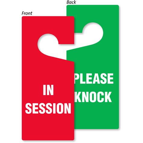 printable door knob signs clipart