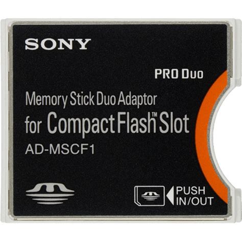Sony Memory Stick Duo Adaptor For Compactflash Slot Admscf1 Bandh