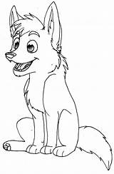 Pup Wolf Lineart Bingles Deviantart sketch template